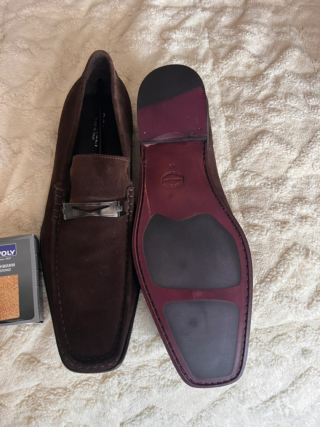 Donelli Brown Suede Loafers  size 46 - photo 3