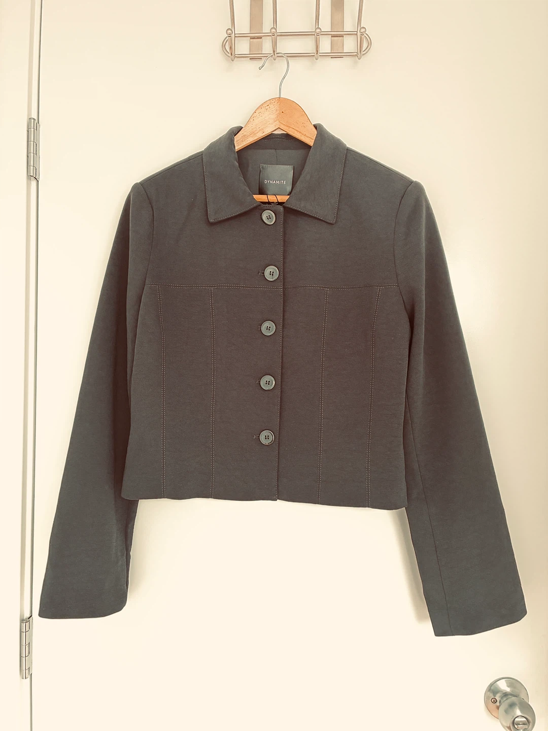 New Dynamite Charlotte Short Airflow Blazer
