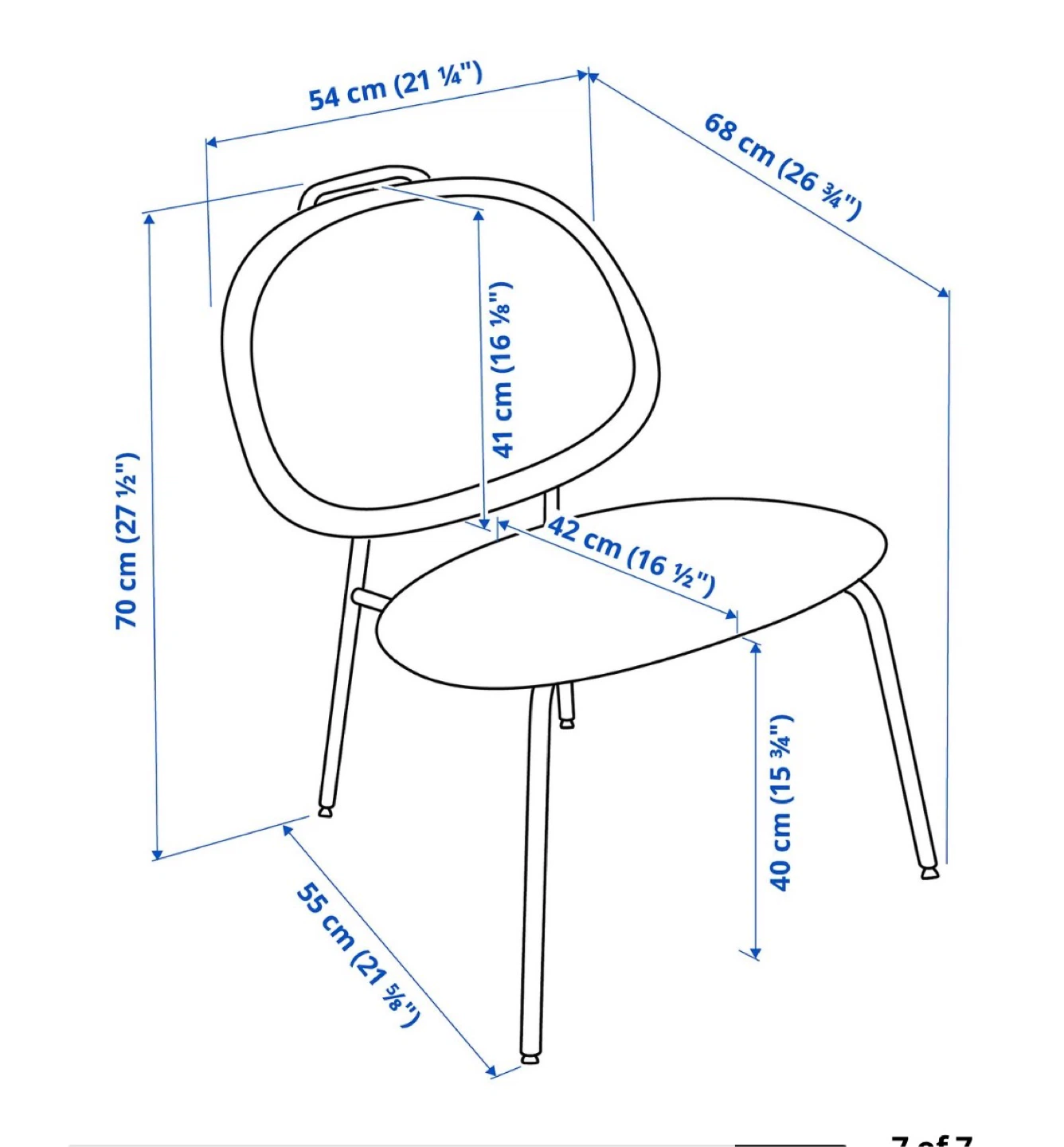 IKEA KULLABERG Chair - Red - photo 4