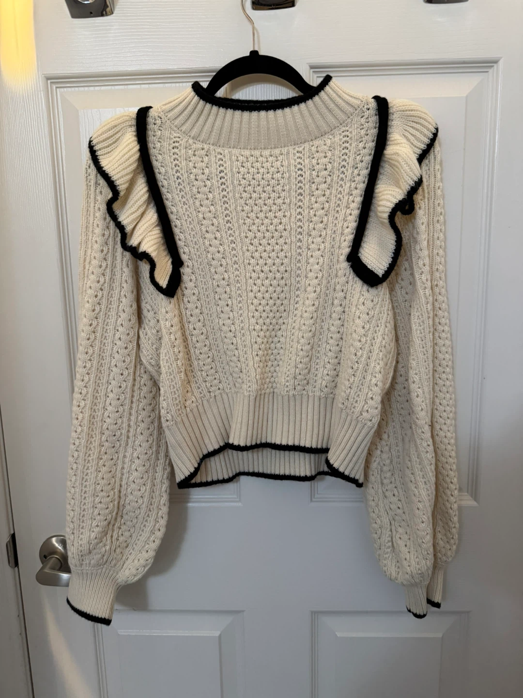 MABLE Cream Ruffle Sweater - photo 2