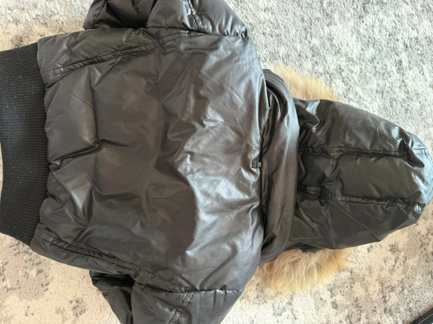 RUDSAK Black Down Puffer Winter Jacket with Fur Hood Size 12 - photo 4