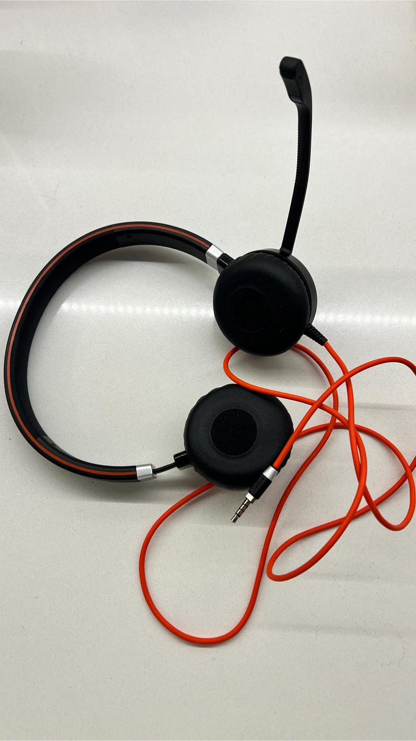 Jabra Black Orange Wired Headphones with Microphone - photo 2