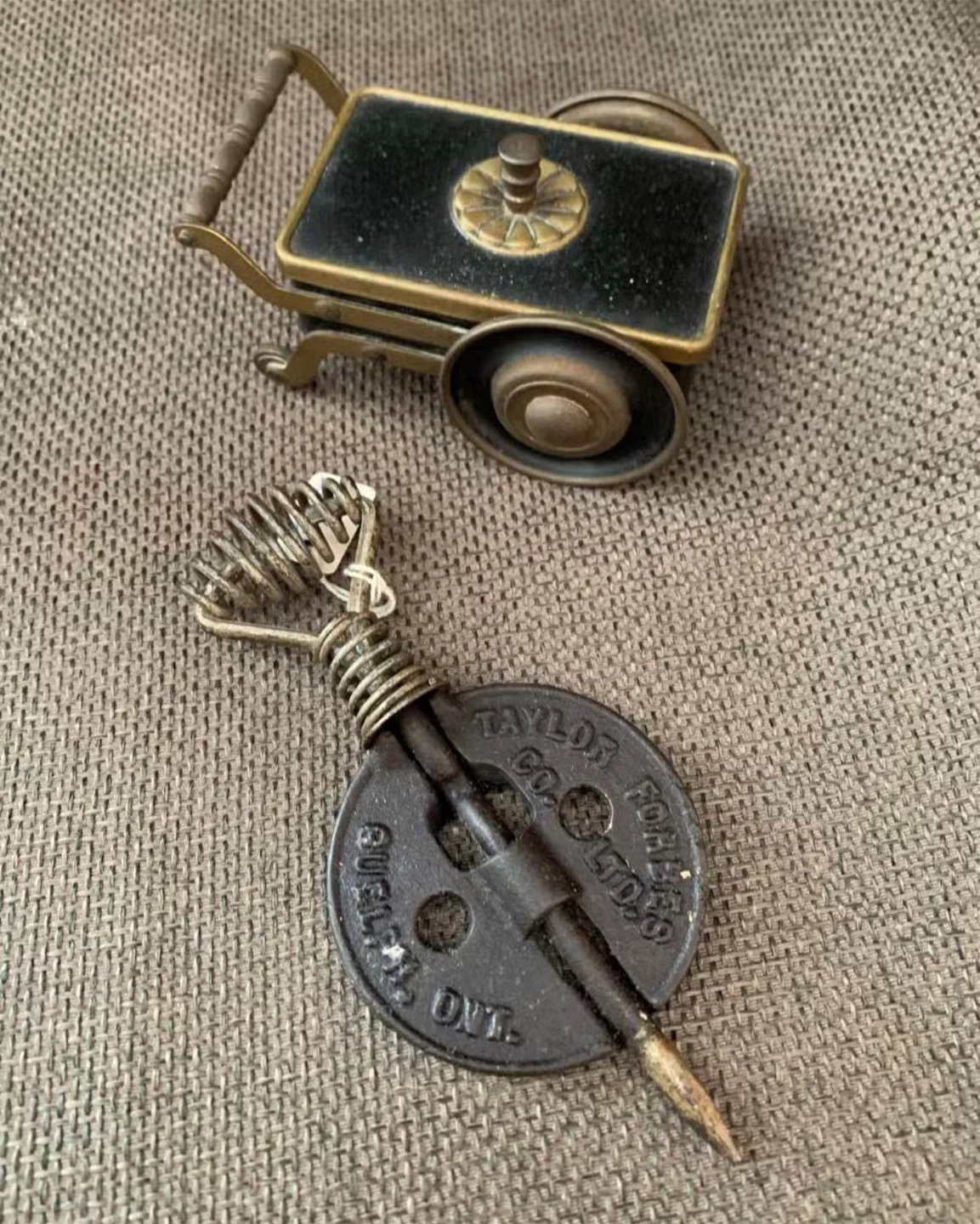 Collection of Miniature Cast Iron Household Items - photo 2