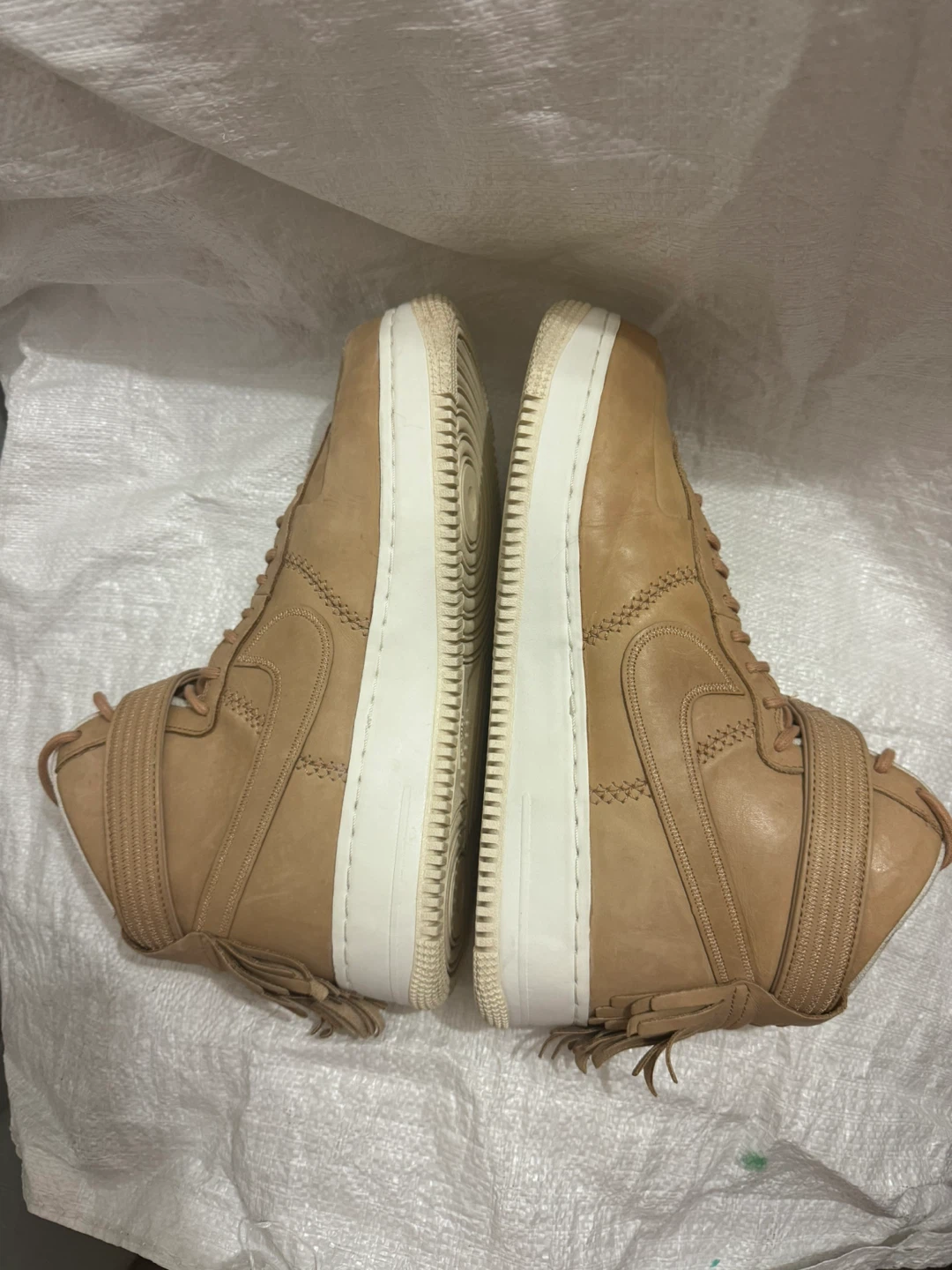Nike Air Force 1 High Top Sneakers - Tan - photo 4