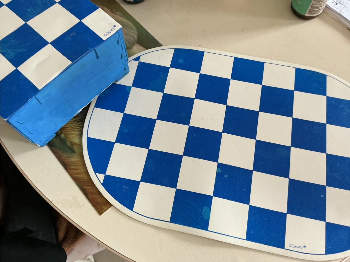 Home made cat table for cat bowl