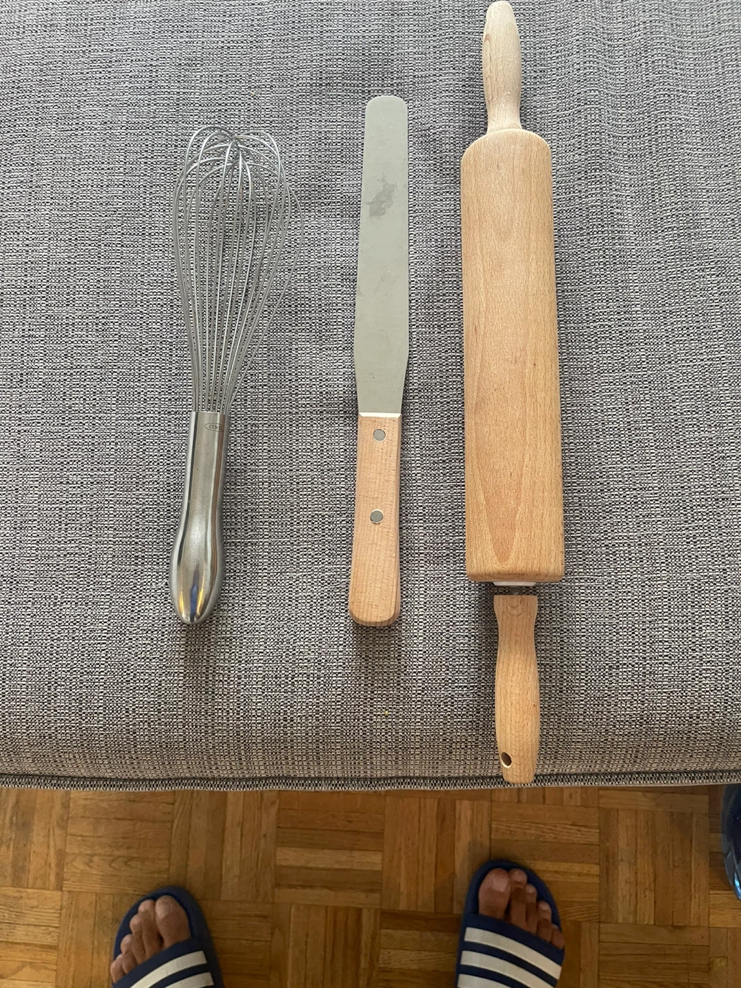 Wooden Rolling Pin, Icing Spatula, and Whisk Set - photo 2