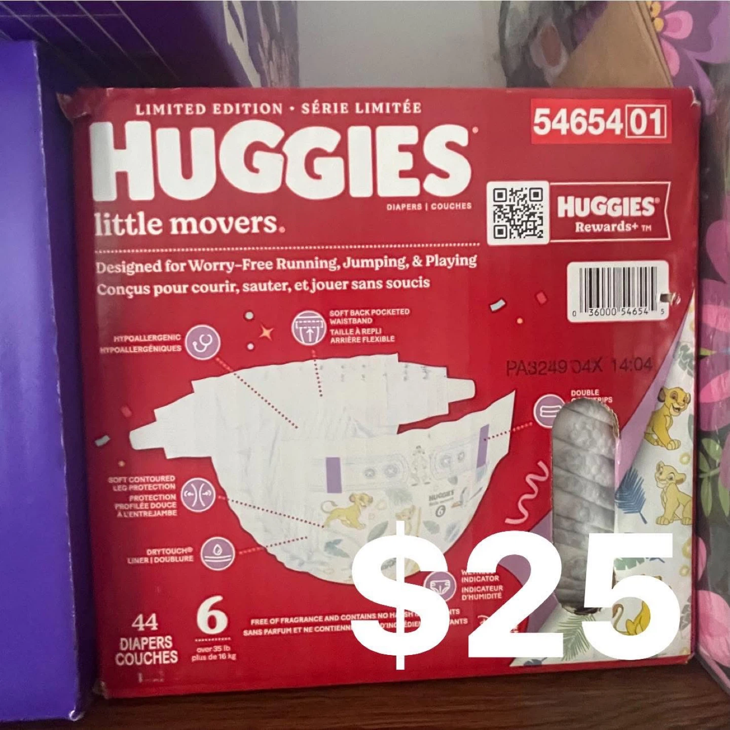 Huggies Little Movers Diapers - Size 6 (44 Count)