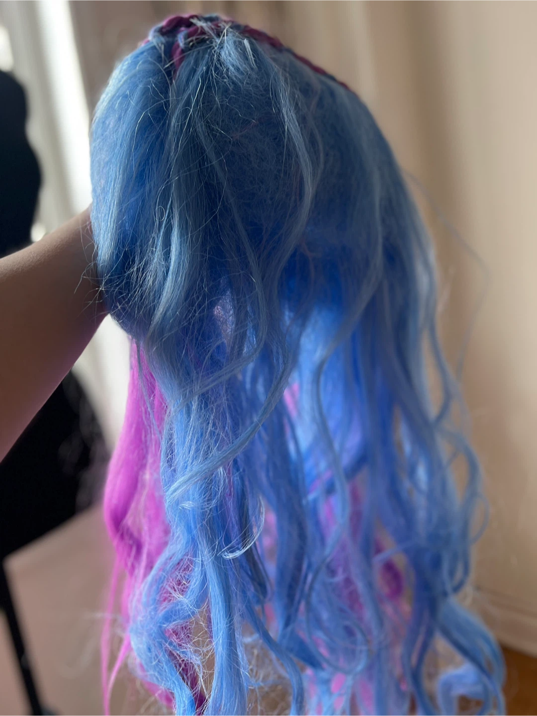 Kids Blue and Pink Ombre Braided Wig - photo 2
