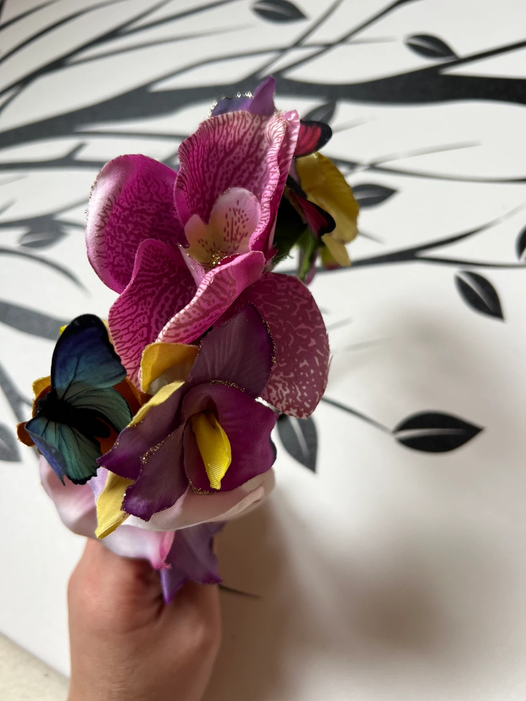 Claire's Floral Butterfly Headband - photo 2