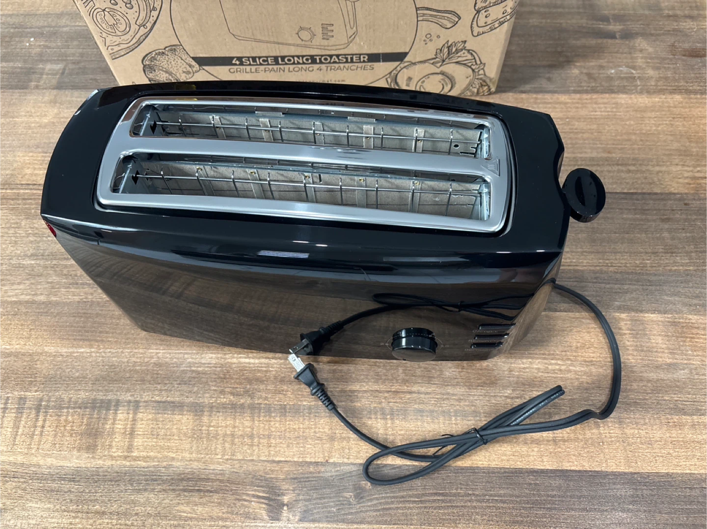 New Elite Gourmet 4 Slice Long Toaster - Black
