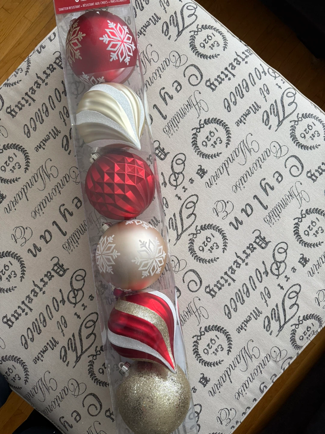 6 Inch (10cm) Shatter-Resistant Christmas Ornaments Set of 6