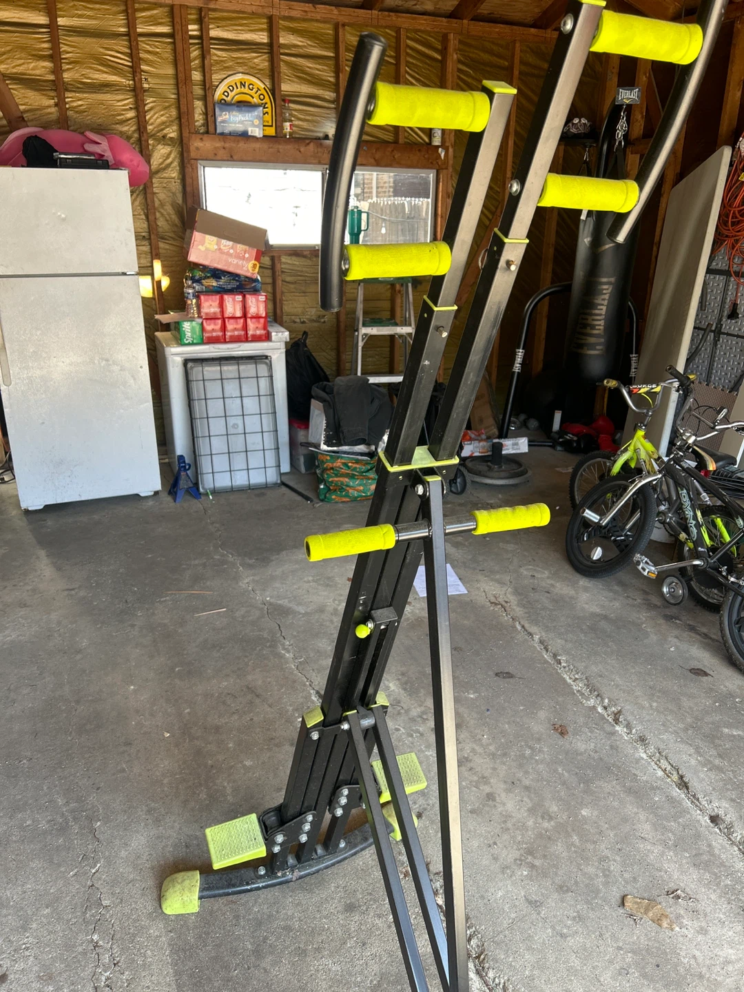 Vertical Climber Exercise Machine with Yellow Handles - photo 2