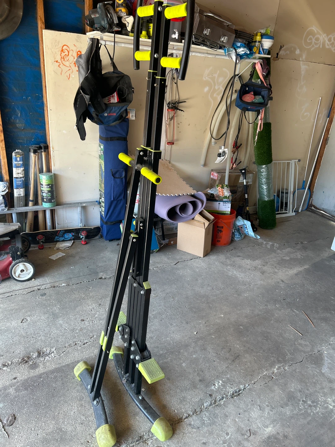 Vertical Climber Exercise Machine with Yellow Handles - photo 3