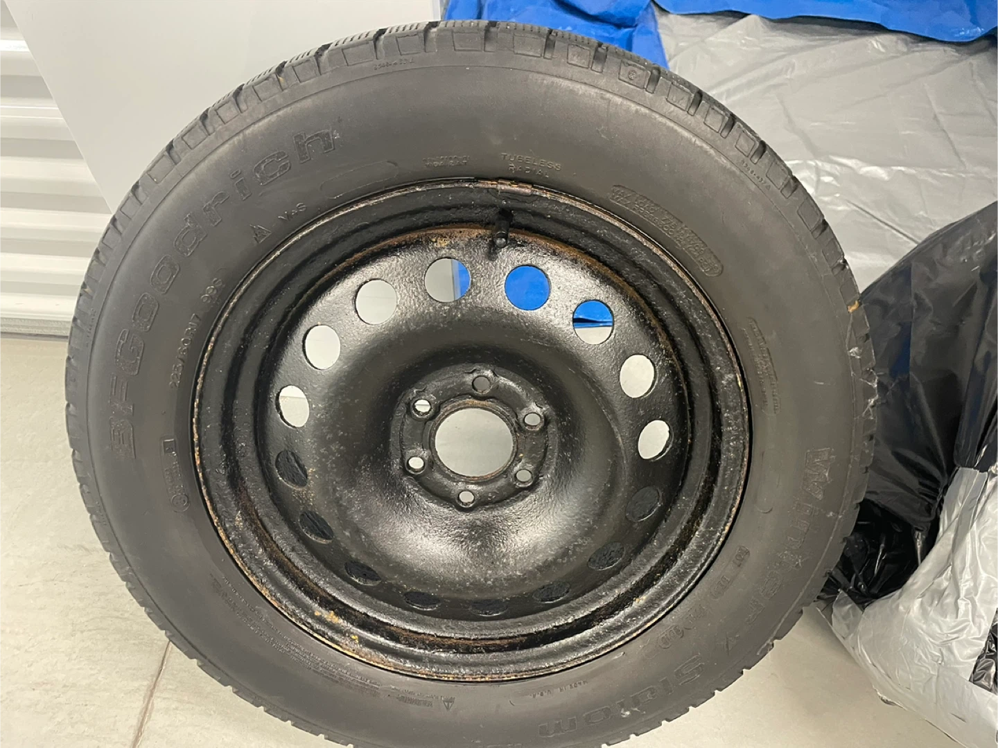 2 Bf Goodrich 17" Winter Tire on Steel Rim