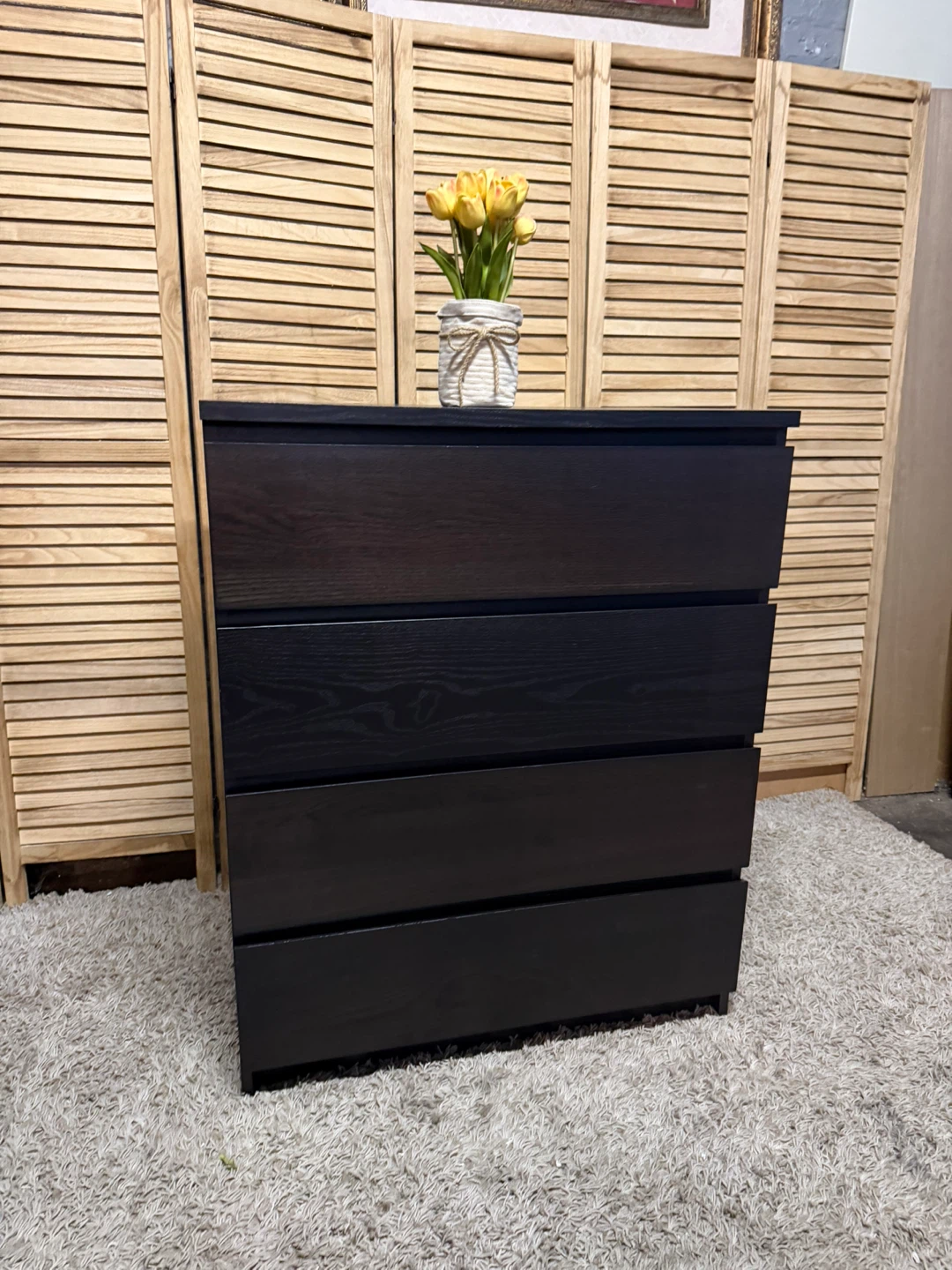 Dark Wood 4-Drawer Dresser - photo 2