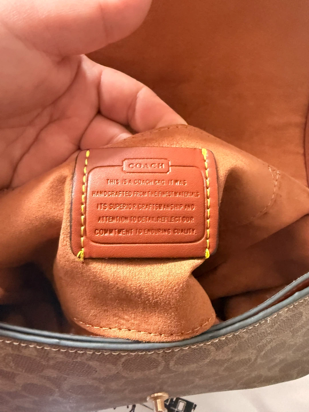 Coach Signature Canvas Leather Trim Shoulder Bag - photo 4