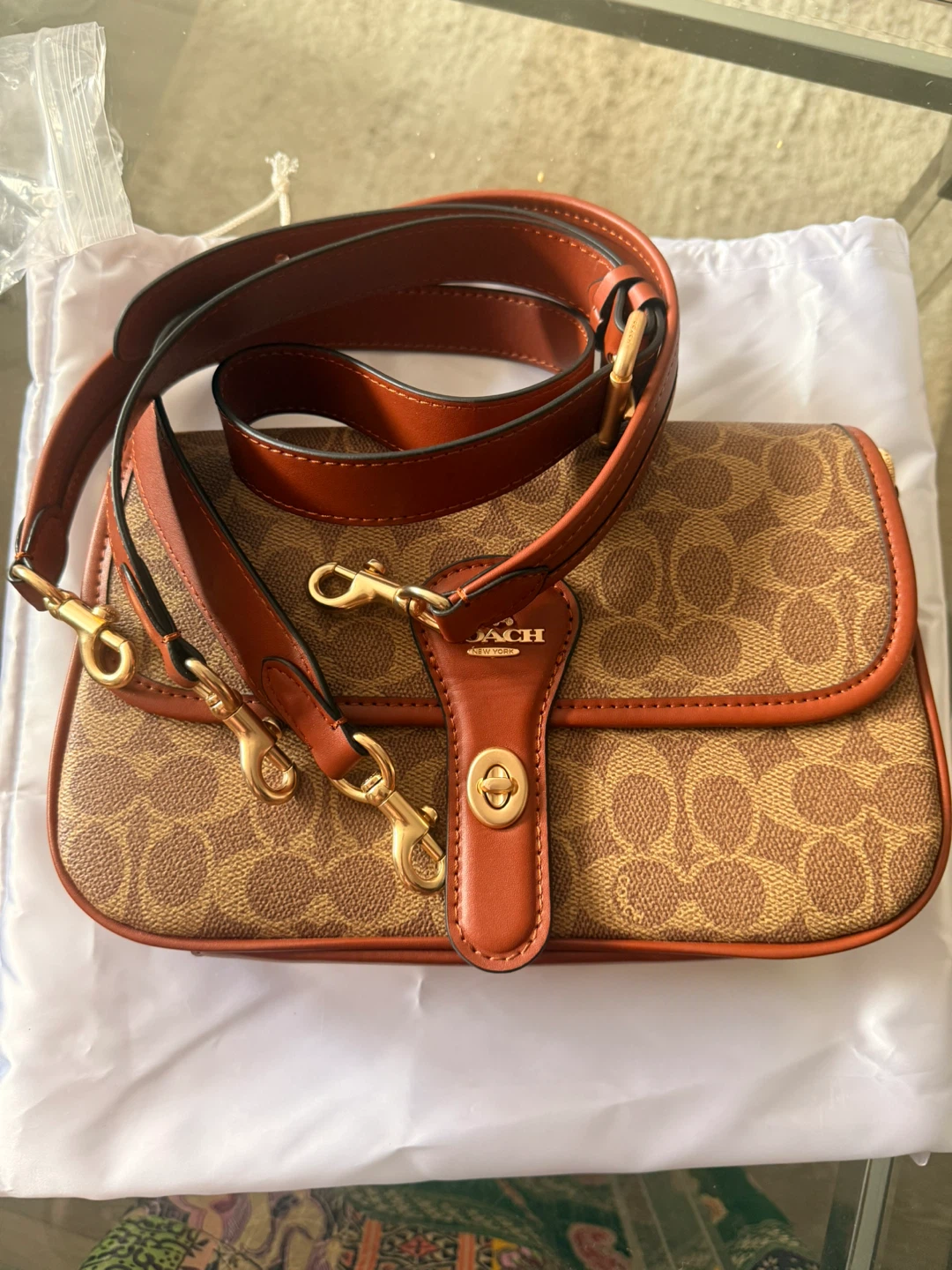 Coach Signature Canvas Leather Trim Shoulder Bag - photo 2