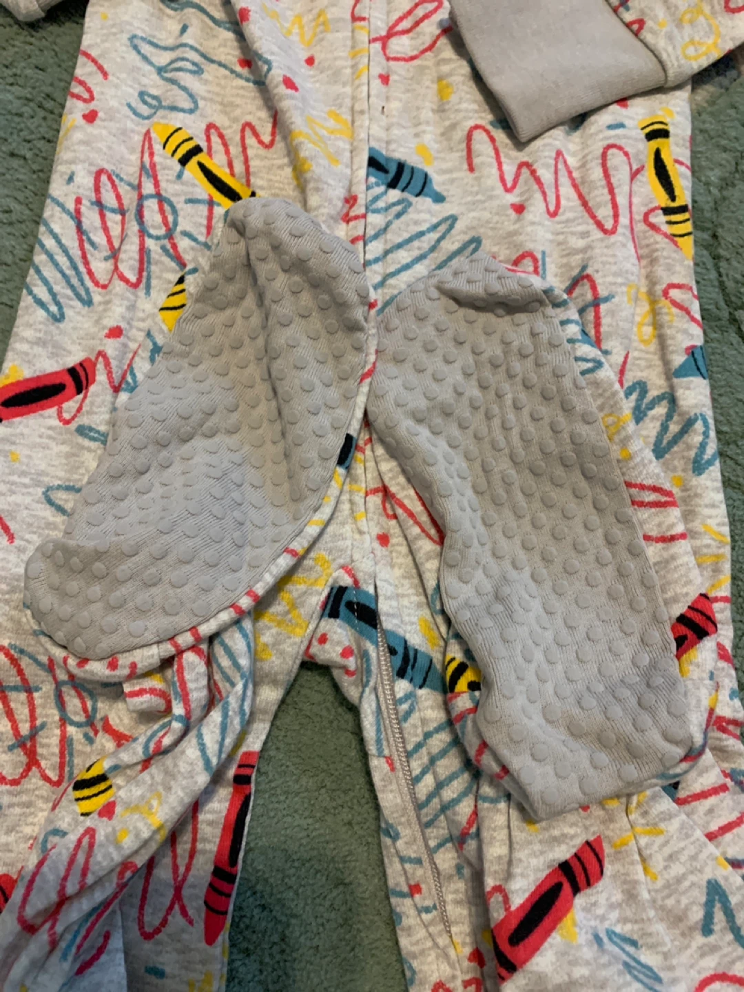 NEW with tag Old Navy Footed Pajamas Size 4T Crayon Print - photo 3