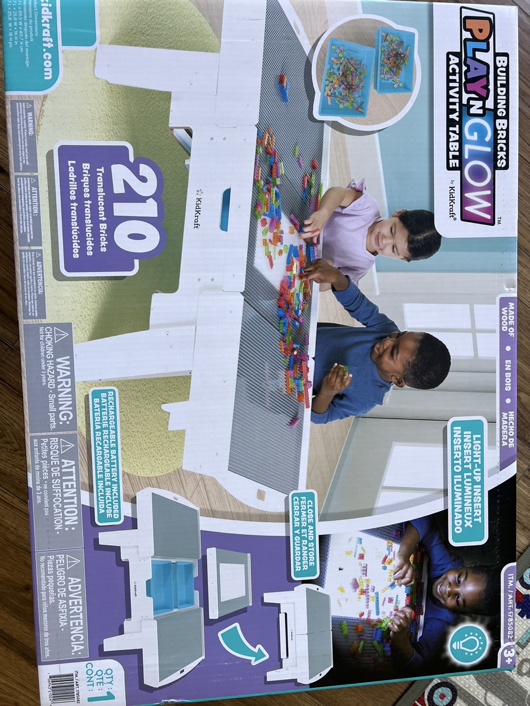 KidKraft Play 'n Glow Building Bricks Activity Table