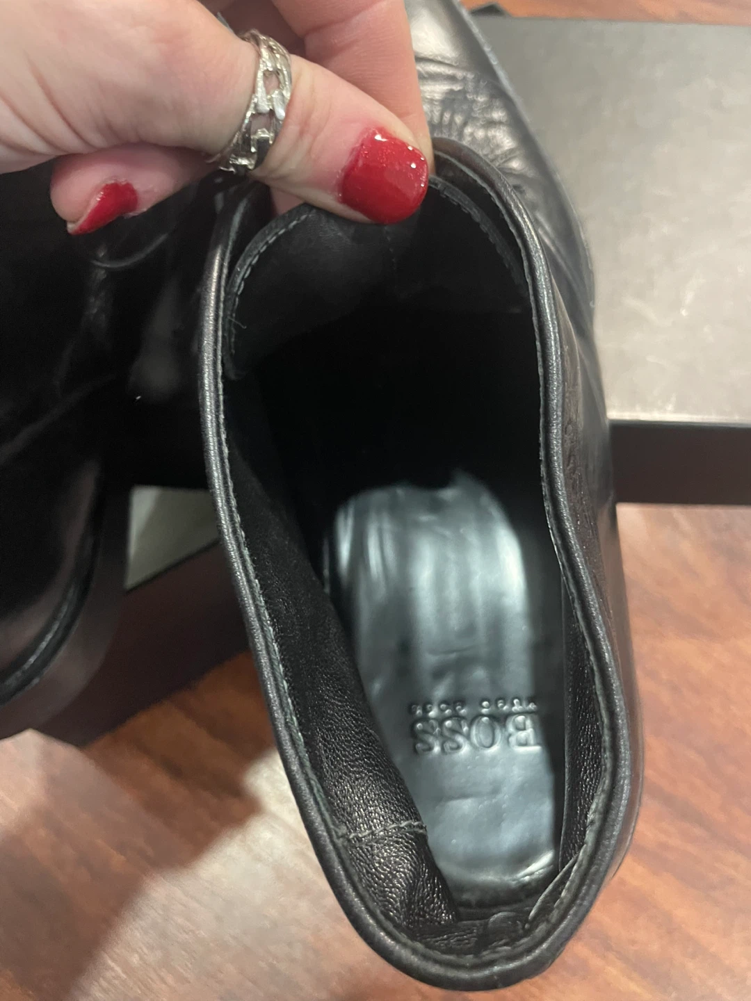BOSS Hugo Boss Black Leather Chukka Boots with Box - photo 4
