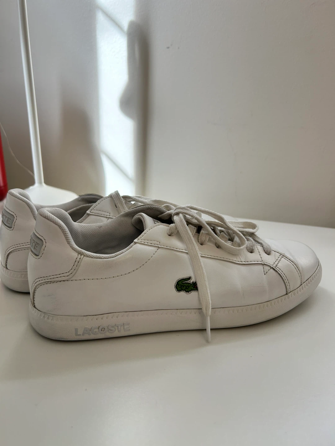 White Lacoste Leather Sneakers - photo 2