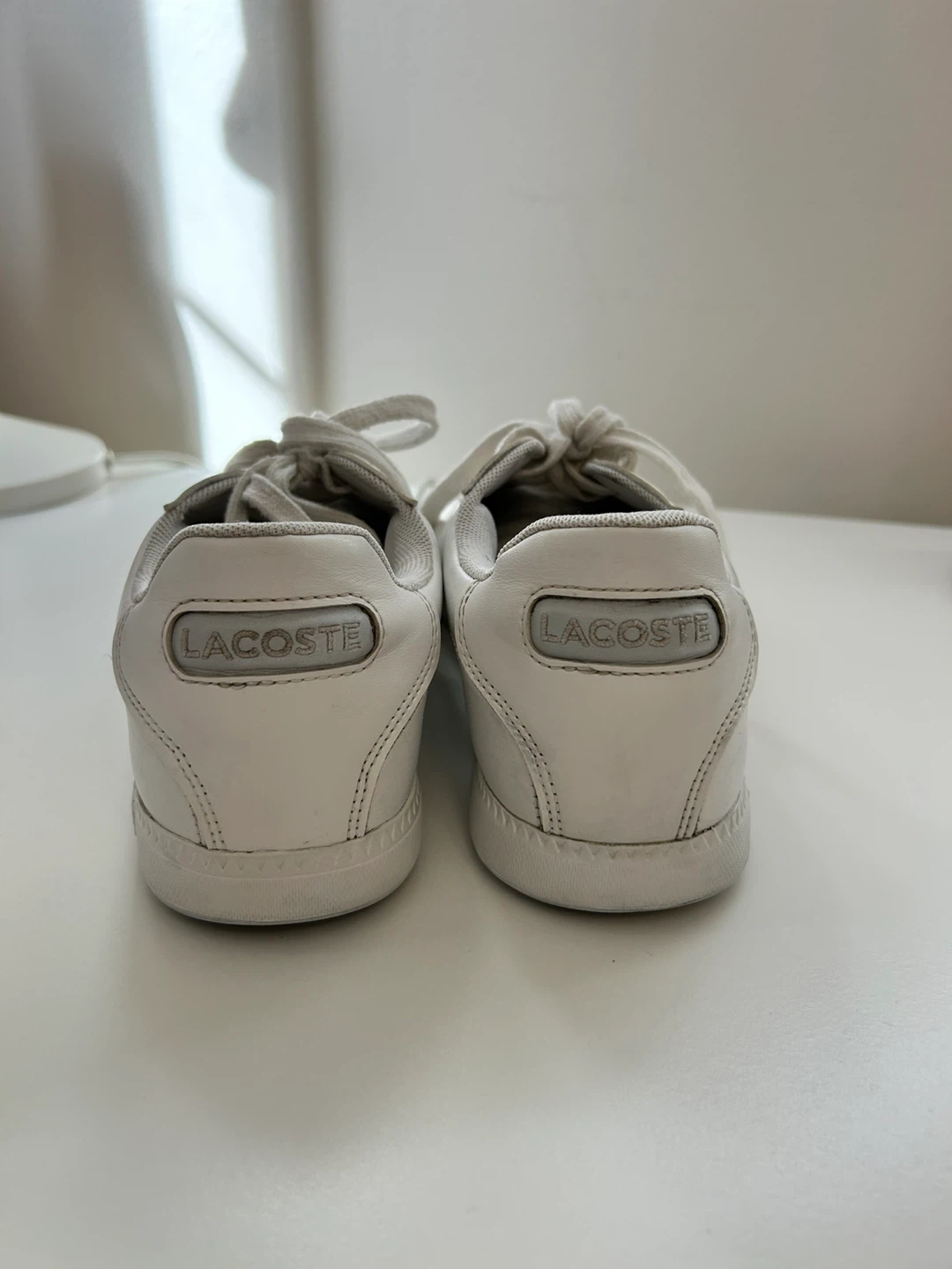 White Lacoste Leather Sneakers - photo 5