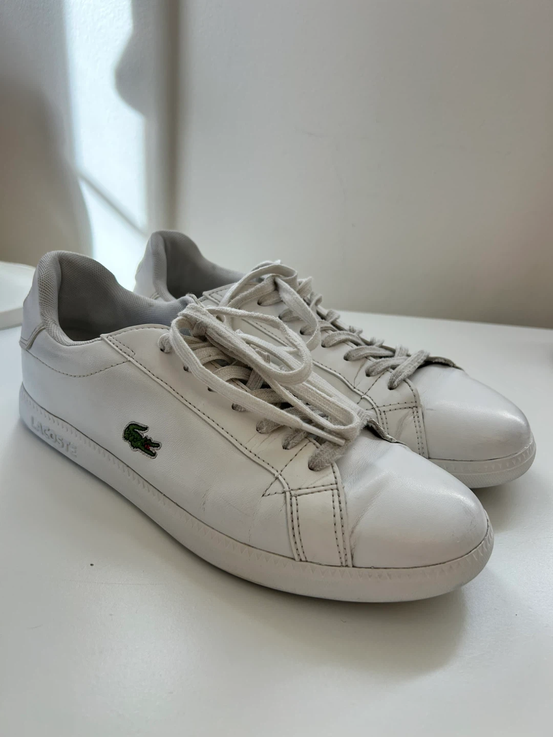 White Lacoste Leather Sneakers