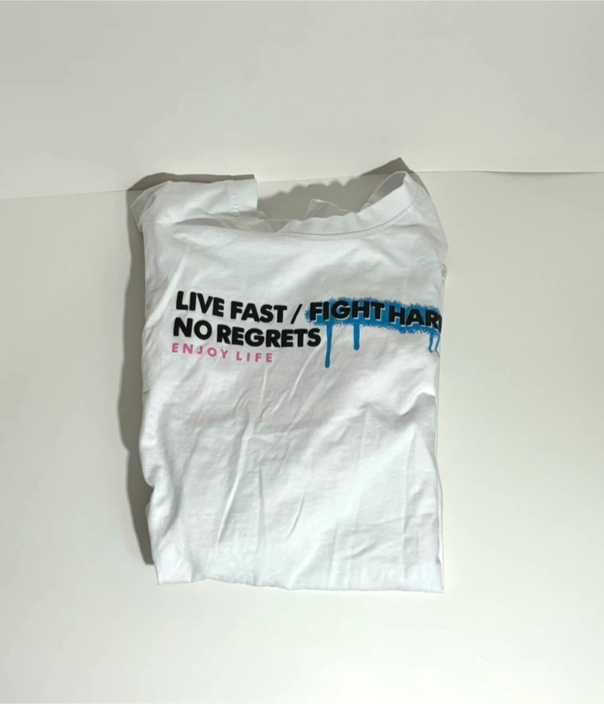 White Graphic T-Shirt - Live Fast - photo 3