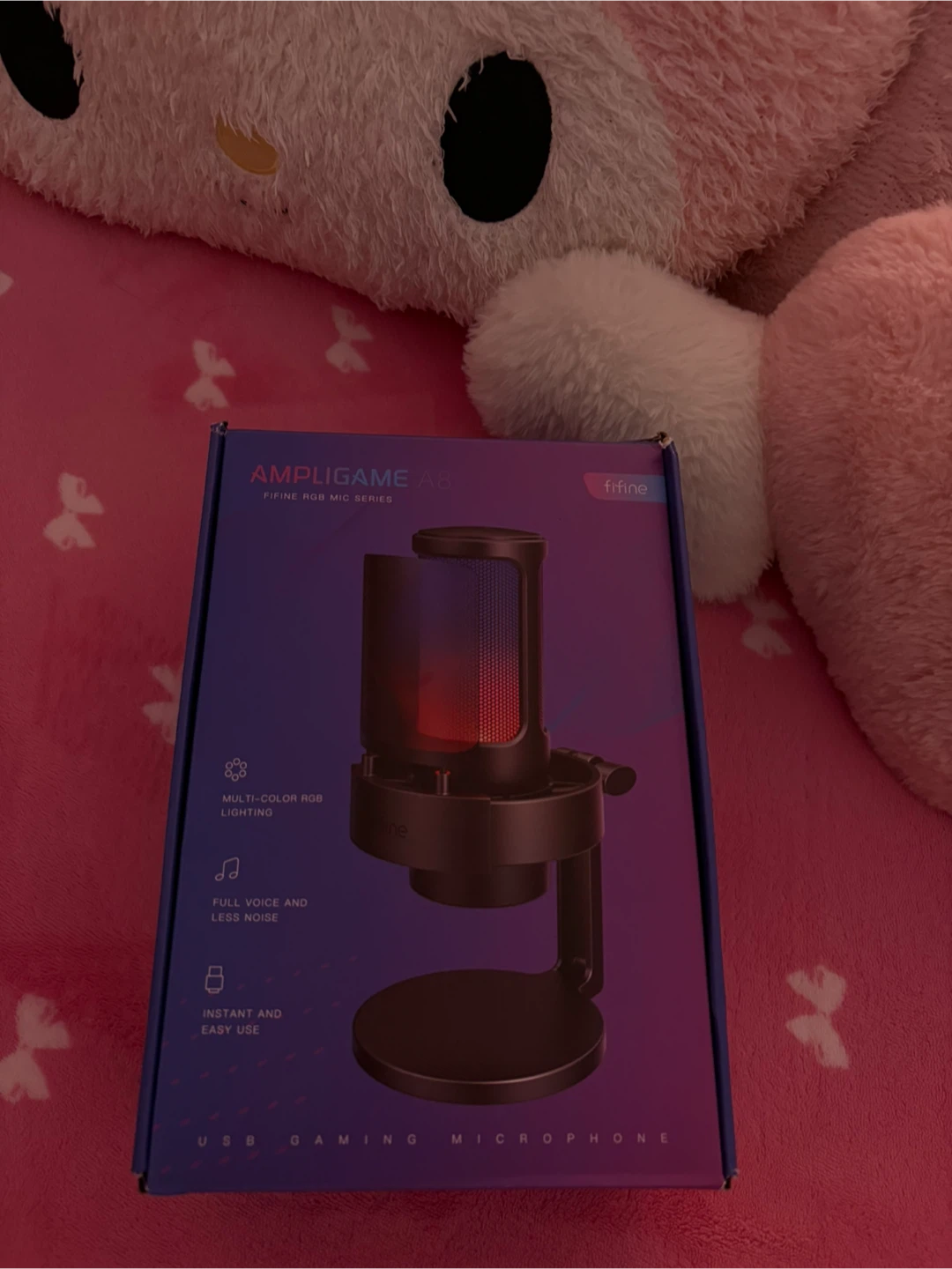 Fifine AmpliGame A8 USB Gaming Microphone (Pink) - photo 4