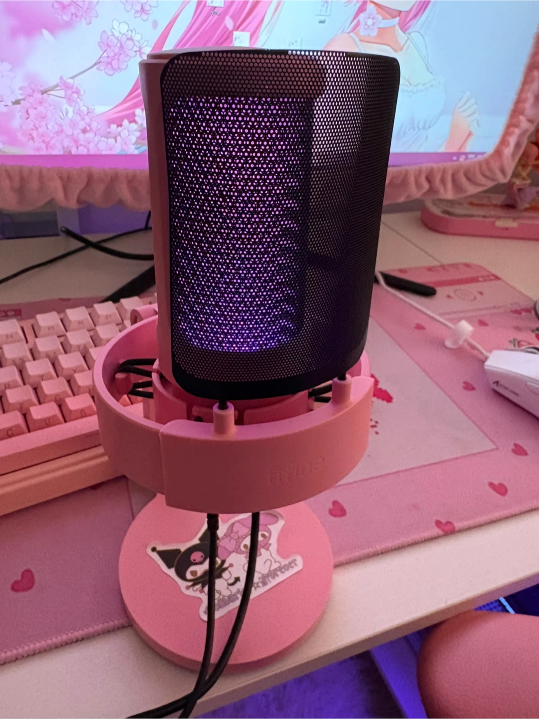 Fifine AmpliGame A8 USB Gaming Microphone (Pink) - photo 2