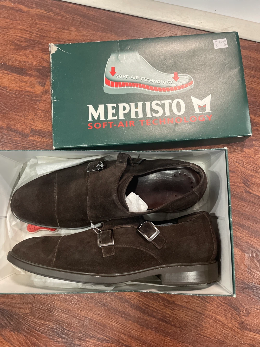 Mephisto Men's Dark Brown Suede Monk Strap - photo 3