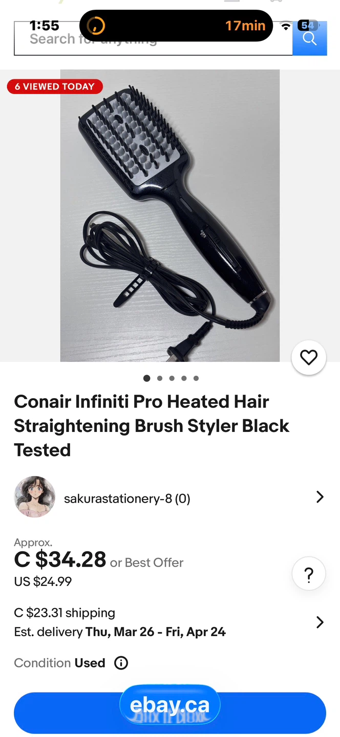 Conair Infiniti Pro Heated Hair Straightening Brush - Pink - photo 3