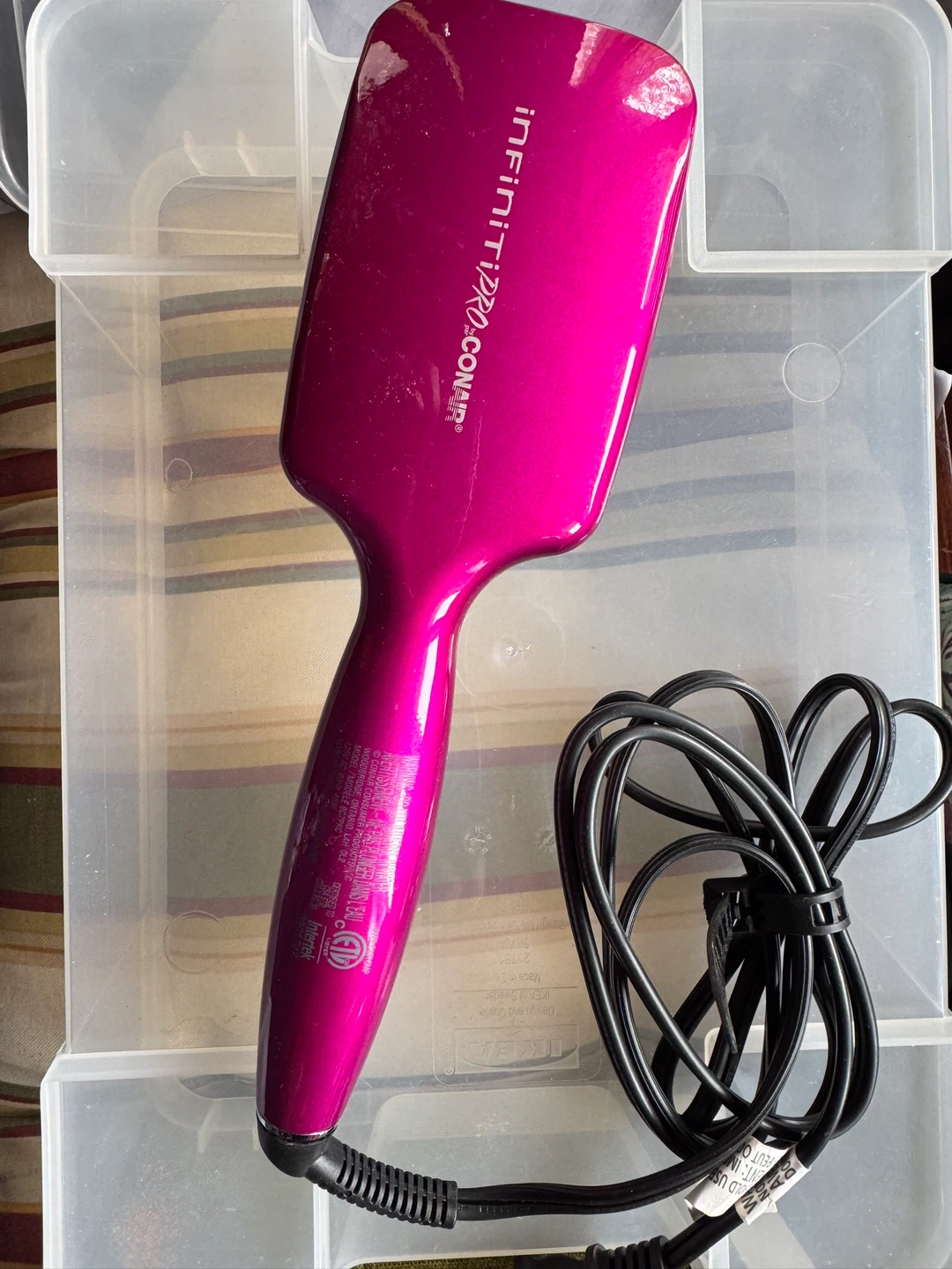 Conair Infiniti Pro Heated Hair Straightening Brush - Pink - photo 2