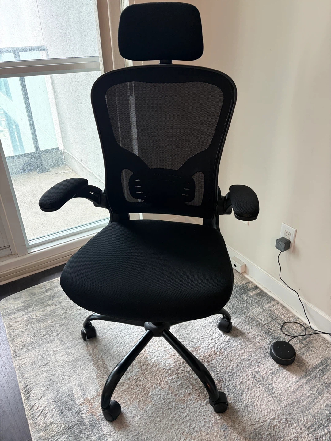 Black Mesh Ergonomic Office Chair with Headrest