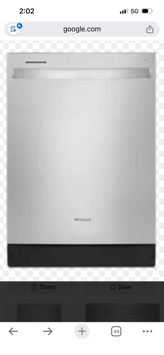 New Whirlpool Dishwasher - Stainless Steel