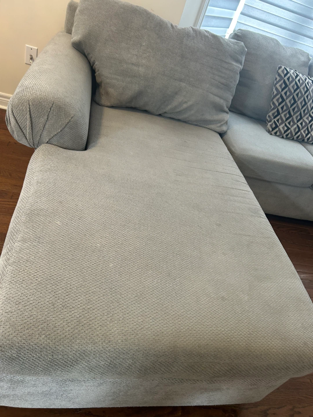 Light Grey Sectional Sofa with Chaise - photo 4