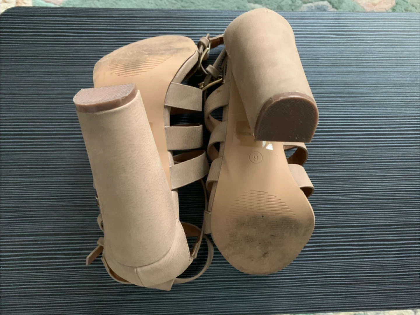 Women's Tan Strappy Block Heel Sandals size 6 - photo 4