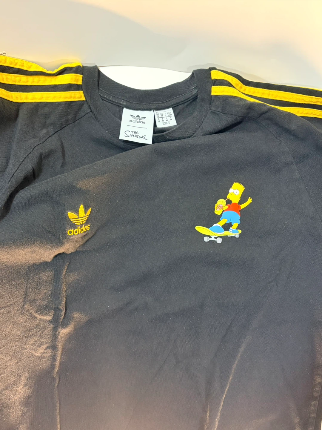 Men’s Adidas x The Simpsons 3-Stripes Tee Bart Skateboarding