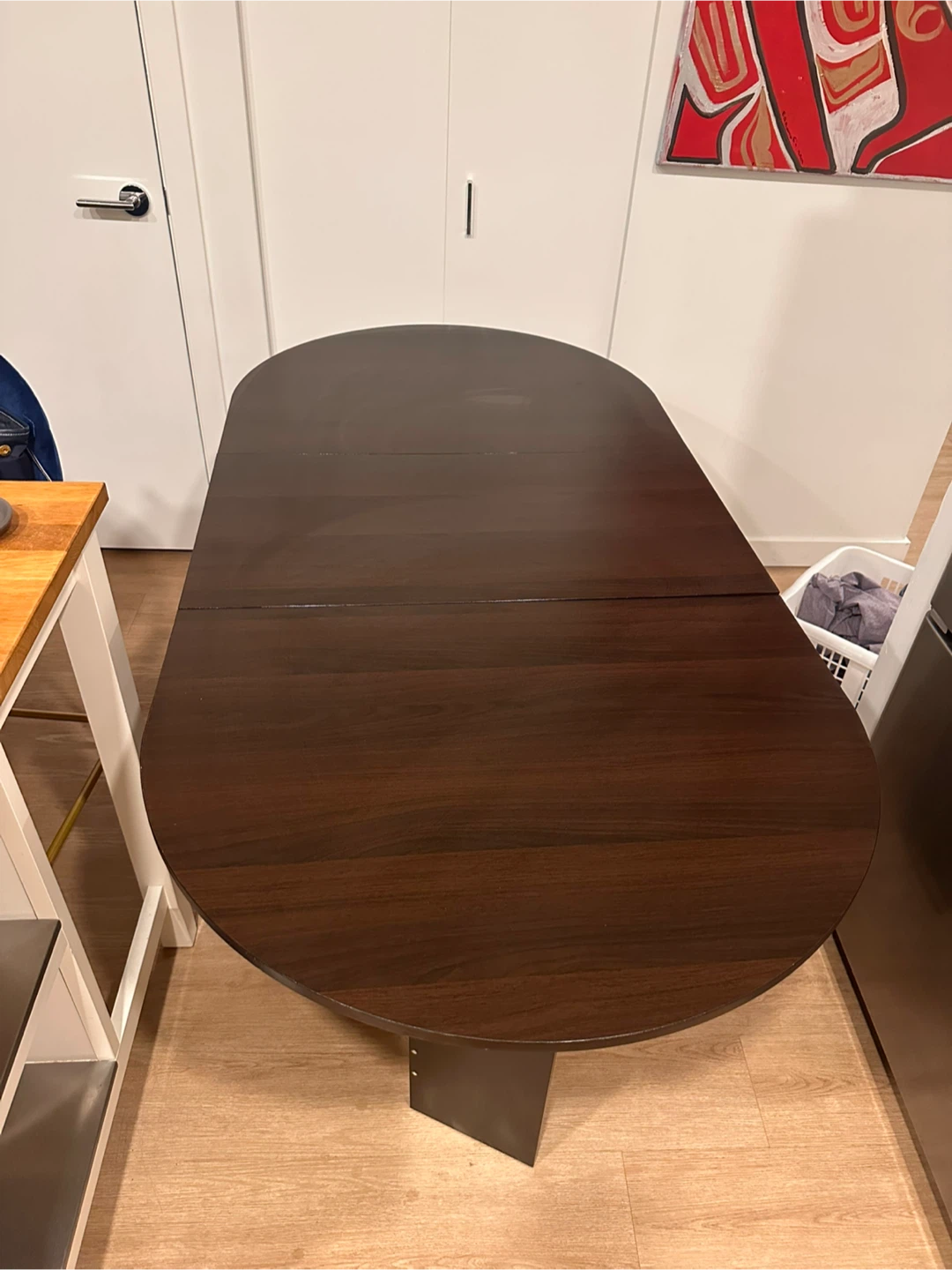 Drop Leaf Dining Table - Dark Brown - photo 3