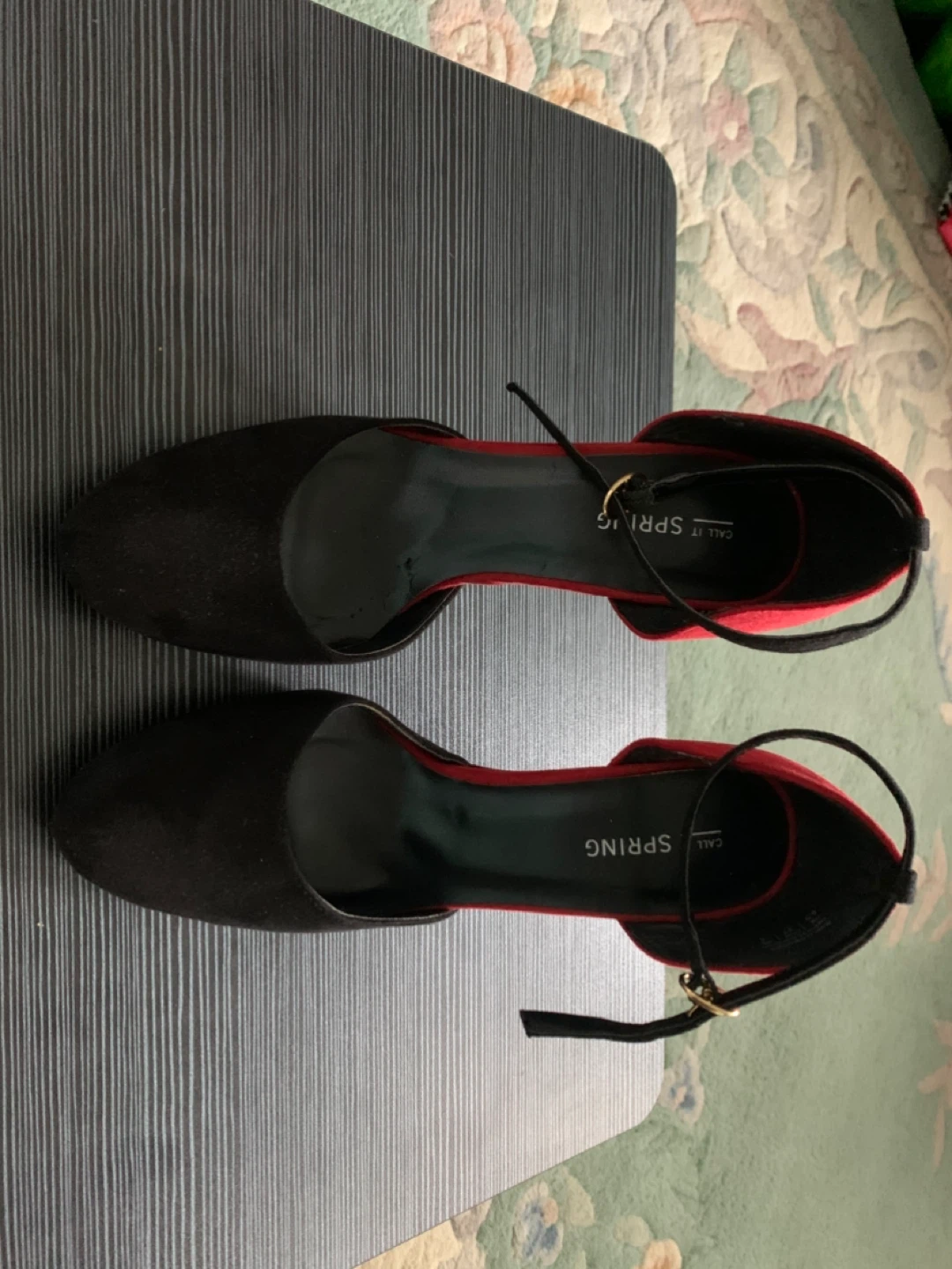 NEW - Black, Red & Leopard Print High heels size 6.5 - photo 4