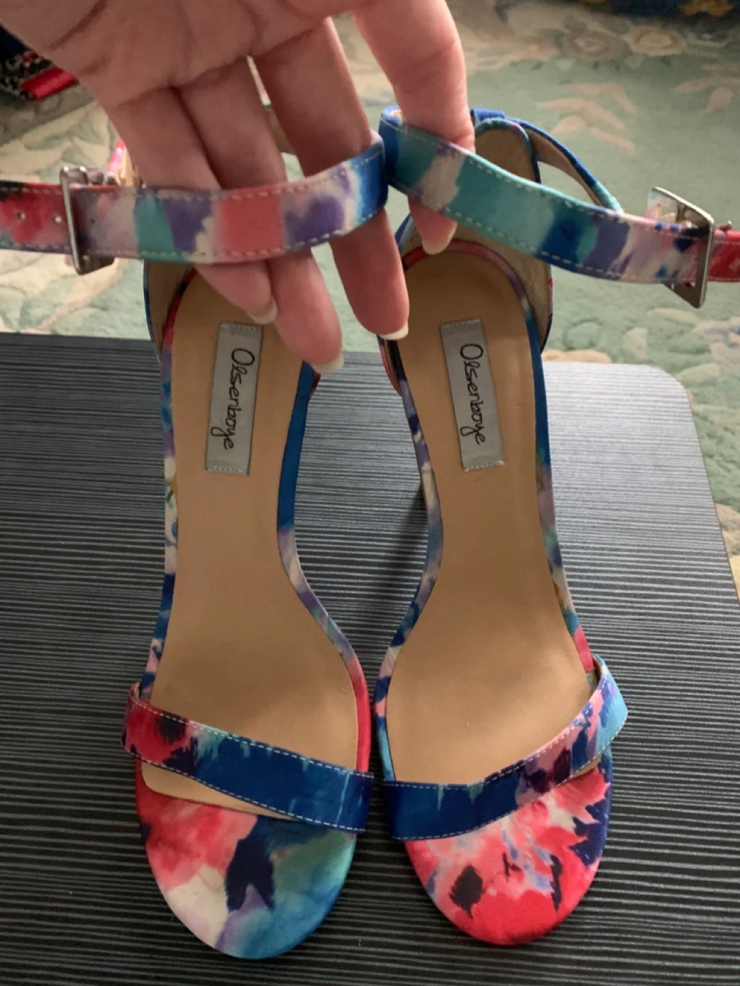 New Tie Dye Heeled Sandals - size 6