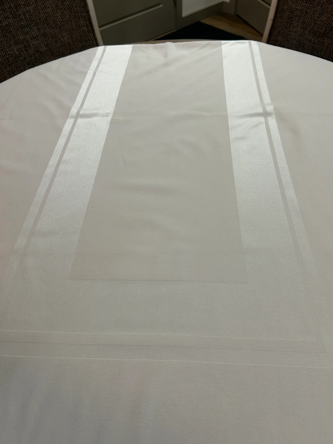 White Tablecloth with with Border