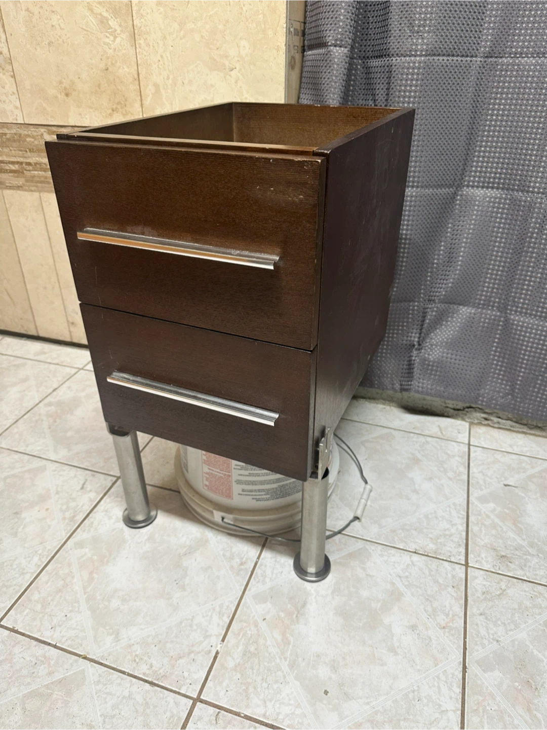 Modern Compact Bathroom Vanity with 2 Drawers