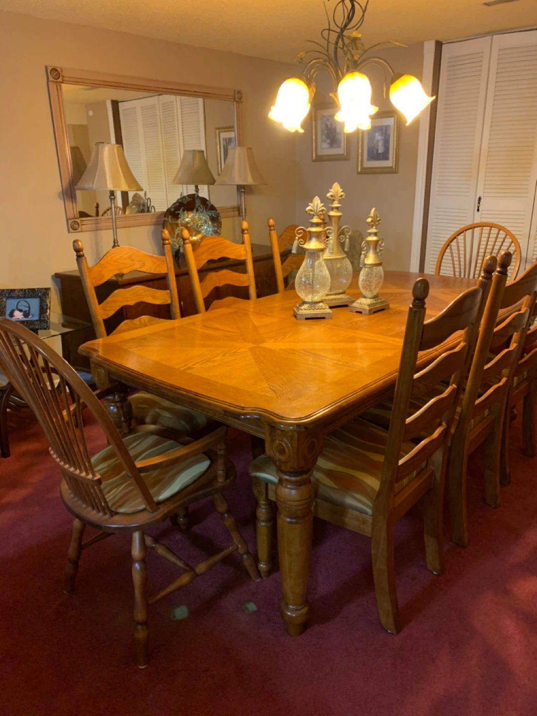 Wooden Dining Table Set with Chairs