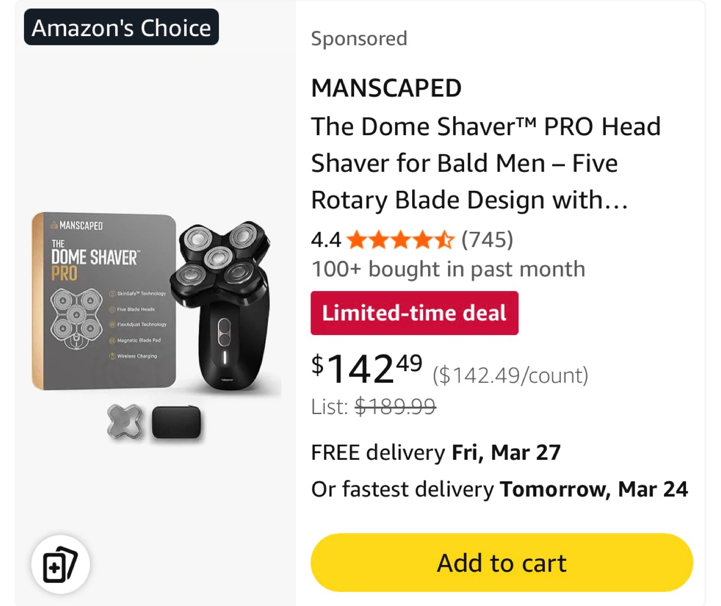 Manscaped The Dome Shaver Pro Head Shaver - photo 4