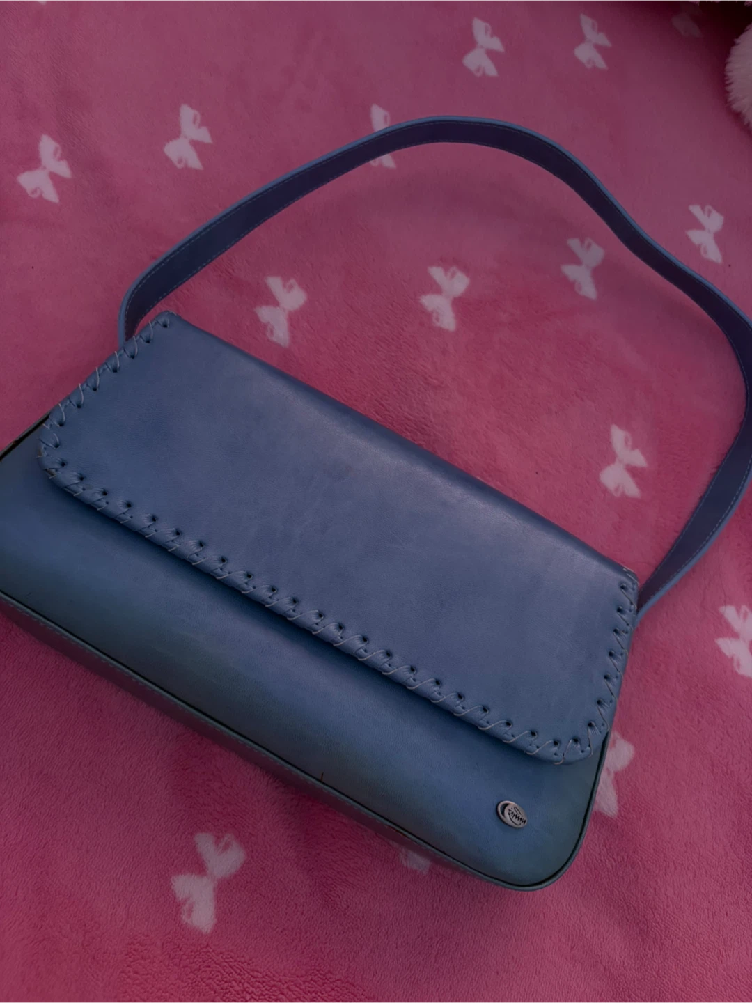 Light Blue Teal Hand Bag