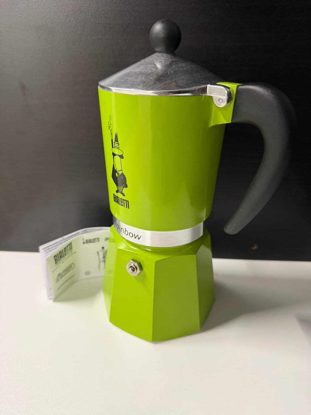Bialetti Rainbow Moka Pot - Lime Green