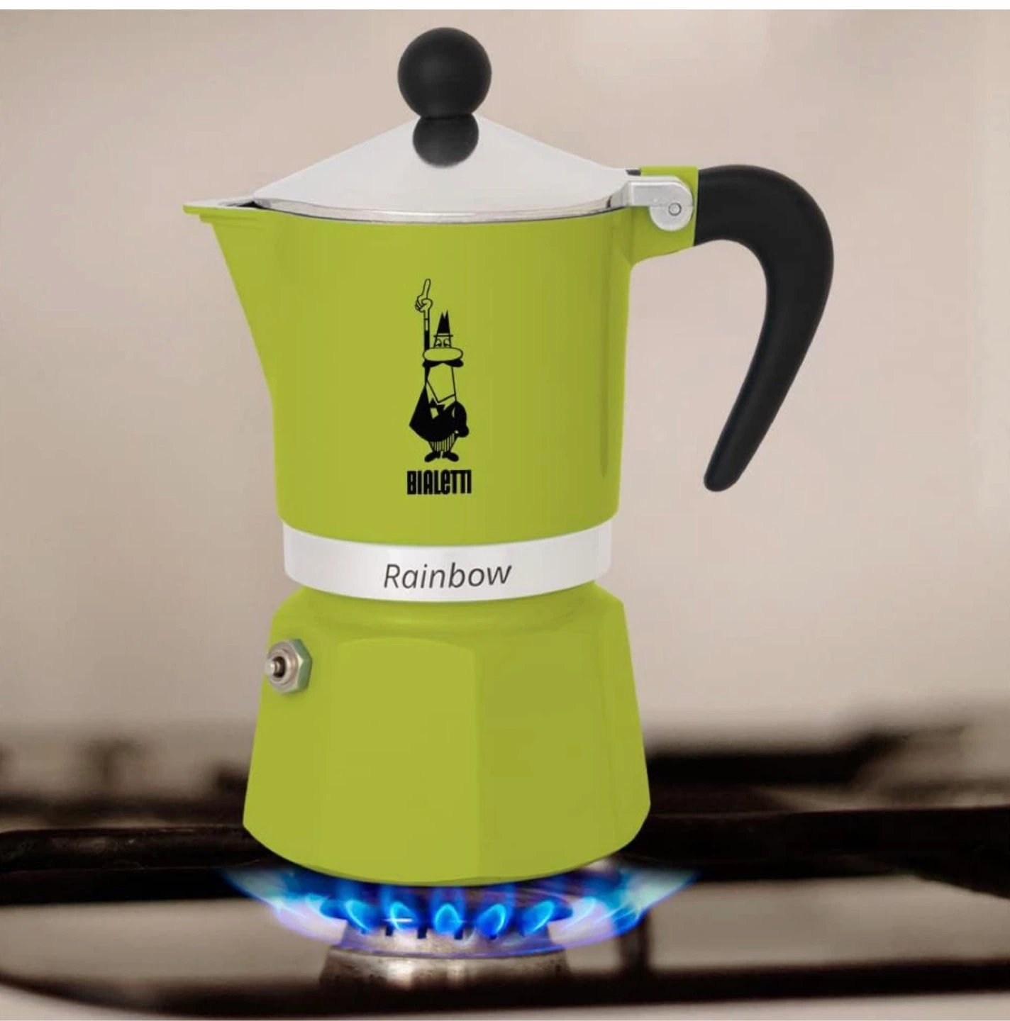 Bialetti Rainbow Moka Pot - Lime Green - photo 3