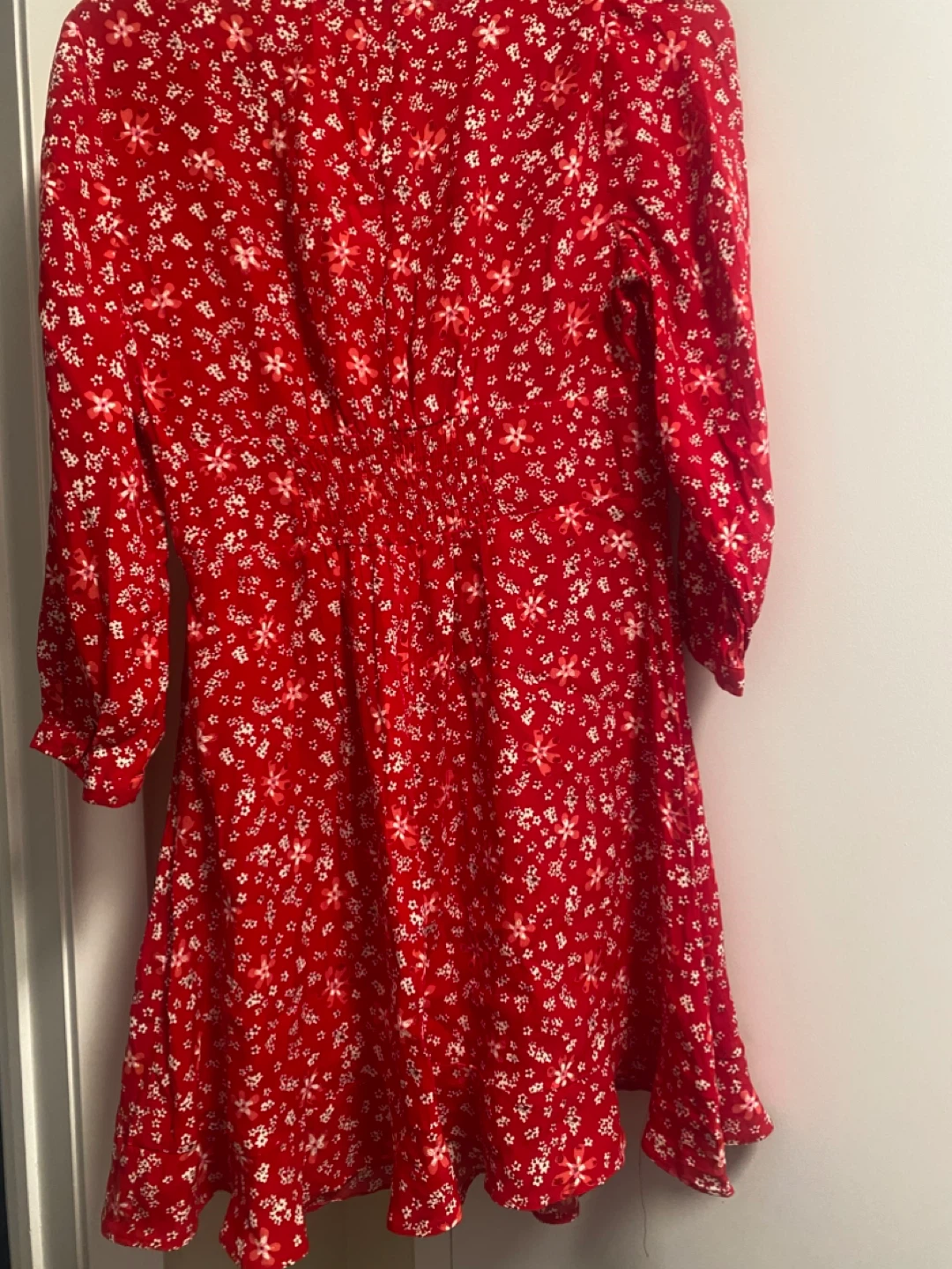 Zara Red Floral Print Mini Dress - Size M - photo 3