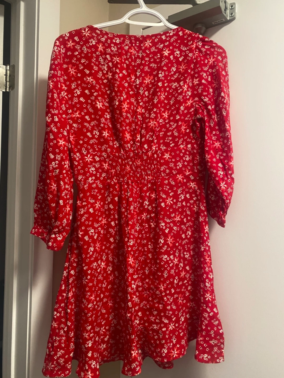 Zara Red Floral Print Mini Dress - Size M - photo 2